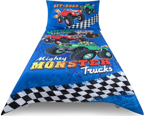 Todays Kids Monster Trucks Toddler Bedding Set for Boys - 4-Piece Toddler