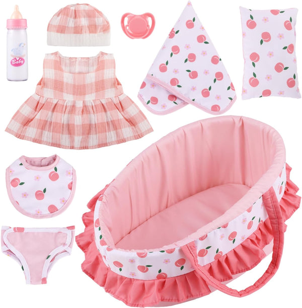 GAGAKU Baby Doll Bassinet Carrier, 12 Inch Baby Doll Accessories Set, Baby