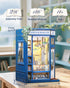 Cutefun Book Nook Kit - DIY Miniature Dollhouse Kit for Adults and Teens, Mini House Building Kit Library with LED