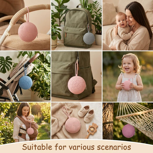 Smlpuame 4 Pack Set,2 2 Pacifier Holder Case Silicone Portable Pacifier Cover Pouch Bag for Diaper Bag Baby Carriage