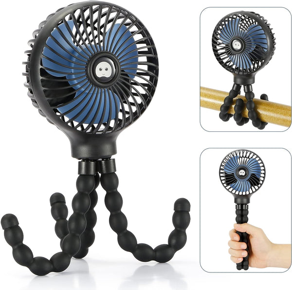 snawowo Mini Handheld Personal Portable Fan, Baby Stroller Fan, Car Seat Fan,