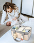 YOSING Diaper Caddy Organizer for Changing Table, Newborn Caddy for Car Travel, Nursery Storage and Car Organizer