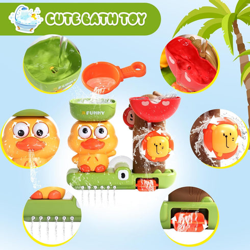 1-3 3 12+ Baby Bath Toys for Kids Ages Interactive Toddler Bath Toys Duck Sensory Bathtub Water Shower Toys