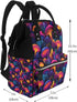 Qewfoju 70s 2 Backpack Backpack Mushroom Print Diaper Bag Large Capacity Diaper Baby Changing Bags