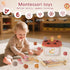 6-12 6-12-18 6+ FEBALHS Montessori Toys for Months, Baby Toys Months with Montessori Baby Blocks Toy, Shape Sorting