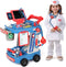 Liberry Doctor Kit for Kids Aged 3-5, Pretend Doctor Playset with Cart, Costume and Stethoscope, Role Play Medical Toy