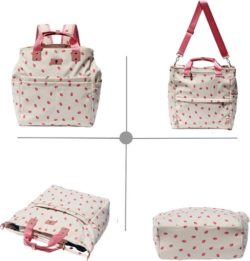 ESVAN Totepack Backpack 3 1 Backpack Diaper Tote Bag Crossbody Bag in for Women Laptop Multifunctional with Insulated
