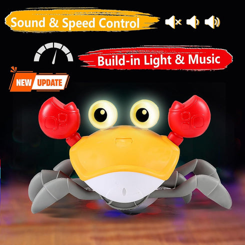 Tummy Crawling Crab Baby Toy Gifts: Time Toys Walking Dancing Cute Essentials Electric Induction Sensory Stuff Moving