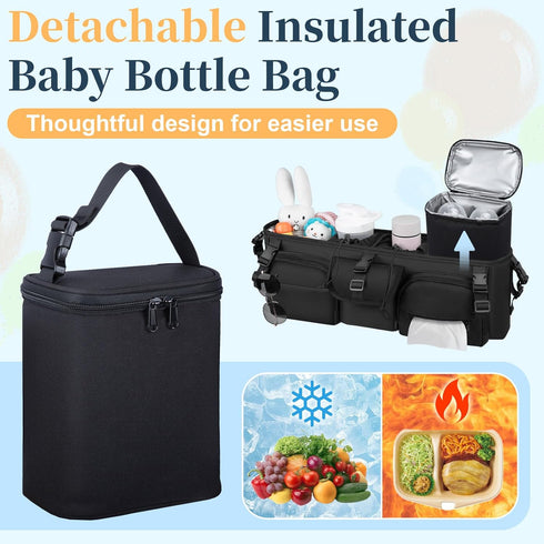 GT2, GDNasist Double Stroller Organizer Compatible with Bob Duallie and Baby Jogger City Mini Double Baby Stroller
