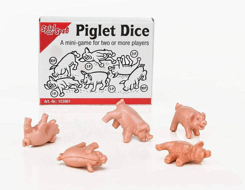 Muba Piglet Dice - Roll Your Pigs, Simple Funny Mini Game, Family Party Board Game