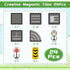 Magnetic Tiles Road Set, Magnet Tiles for Kids Ages 3-8, Montessori Educational STEM Creativity Toys for Toddlers