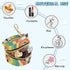 PYBUG Football Round Pacifier Storage Case, Polyester & TPU Lined with Hook Buckle, Pacifier Container Box for Baby