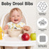 12 Pack 360 0-12 JaGely Rotate Baby Bibs Waterproof Bibs Baby Girl Muslin Bib Snap Cotton Absorbent Infant Drool