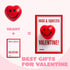 28 Packs JOYIN Heart Shape Stress Ball with Cards Stress Relief Fidget Toy for Valentine Party Favors, Classroom Prize