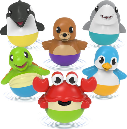 Tub Works Tub Bobbers Bob, Wobble & Float Upright Toddler Bath Toys,