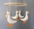 Geese Crib Mobile,Hunting Nursery Decor,Goose Mobile,Neutral Nursery Decor, Felt,Natural cot Mobile, Duck Crib Mobile