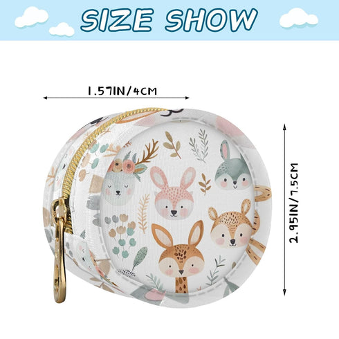 YETTASBIN Rainbow Animal Portable Pacifier Holder Case with Metal Hook Buckle & Zipper for Diaper Bag and Stroller