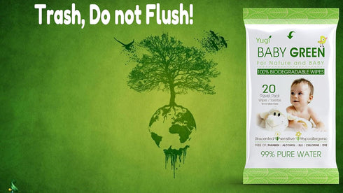 Pack (12 Packs 20) 240 Baby Green Wipes Unscented compostable Organic Biodegradable Travel of for Sensitive Skin