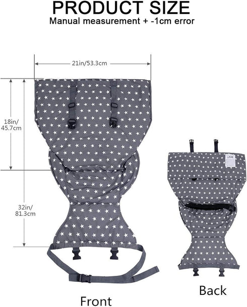 Pssopp Baby Chair Feeding Belt, Portable Adjustable Baby Travel High Chair Booster Safety Seat Strap Harness Belt(Grey