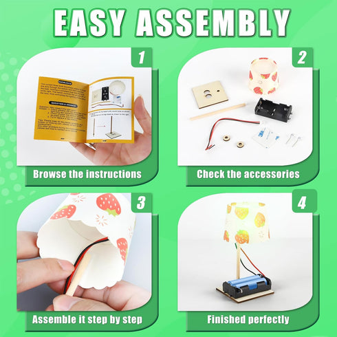 6-8 8-10, 6 8-12, 6 7 9 10 13 STEM Kits for Kids Age Bulk DIY Electric Circuit Lamp Kits for Kids Crafts Science