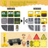 Aukney Set 2 3+ Magnetic Tiles Magnetic Construction with Dolls, Cars, Train, Train Tracks, Building Sensory Toys