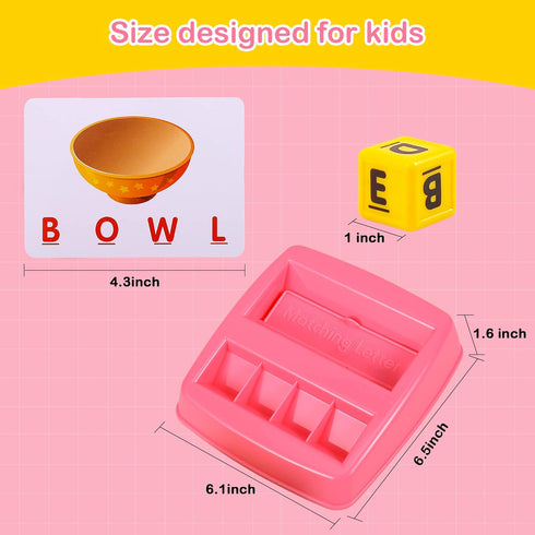 Fenikso Matching Letter Game - Alphabet Spelling & Reading Words Educational Toy for Preschooler & Kindergarten Kids