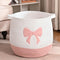 Large Baby Laundry Hamper, Pink Bow Laundry Basket for Baby Girl, Toy