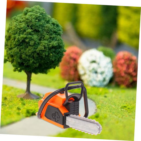 2pcs Dollhouse Chainsaw Mini Toys, Plastic Outdoor Playsets, Tiny Chainsaw Model