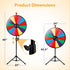 24 Inches 14 Nova Microdermabrasion Color Prize Wheel - Spinning Wheel with Adjustable Folding Tripod Floor Stand - Dry