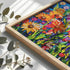 Bgraamiens 1000 Pieces Puzzle - Mosaic Art Flowers - Stained Glass Art Puzzle with Flowers, Impossible Color Challenge