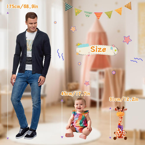 Dancing Giraffe Toy Stuffed Animal Baby Toys Singing Song Toddlers Toy Repeats What You Say Glowing Musical Toy