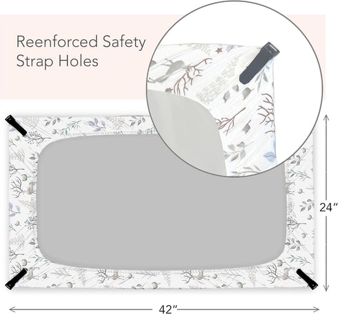 100% 22-26" 40-44" 2 Organic Cotton Fitted Travel Crib Sheets, Perfectly Compatible with Guava Lotus, BabyBjorn, Dream