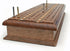 WE Games Cabinet Cribbage Set - Solid Oak Medium Stained Wood with Inlay Sprint 3 Track Board, Metal Pegs & 2 Decks of