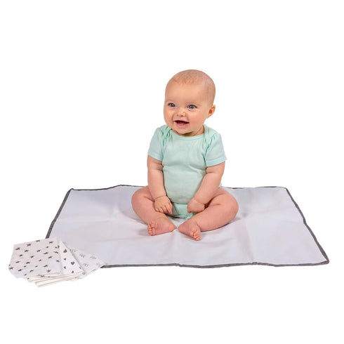 3 J.L. Childress Healthy Habits Portable Changing Pad Bundle for Babies - Wipeable Diaper Changing Mat for Travel +