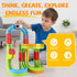 Set 3D 360 3-12 55PCS Electric Train for Kids, Infinity Racer Snap-Fit Cube Track Toy, DIY STEM Rail Cube Monorail