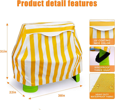 2 Kids Water Table Cover for Step Rain Showers Splash Pond Water Table, Outdoor Waterproof Anti-UV Kids Water Play
