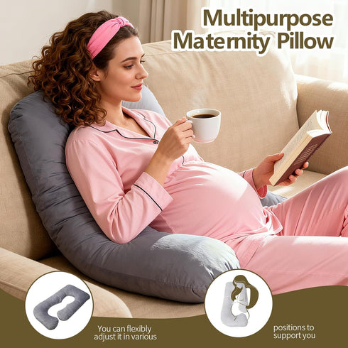 Pregnancy Pillow, G-Shape Full Body Pillow, Maternity Pillow for Side Sleeper, Pregnancy Body Pillow for Pregnant Women