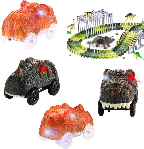 Tracks Cars Replacement, Race Cars for Magic Tracks Glow in The Dark, Racing Car Track Accessories for Kids