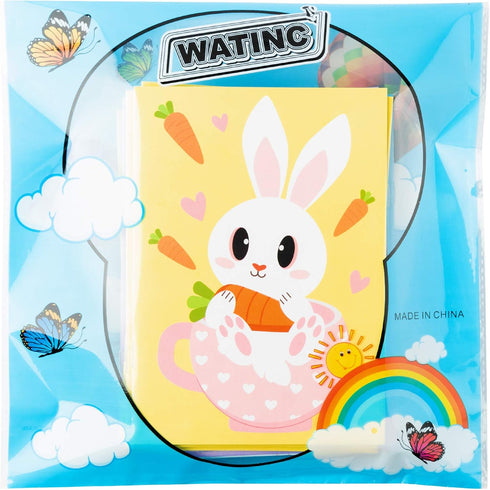24pcs WATINC Easter Coloring Books, DIY Art Book with Bunny Easter Egg Chick Pattern, Creativity Color Booklet