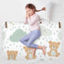 siphylline 52" 34" Cartoon Cute Brown Bear Extra Large Resuable Potty Training Pee Pad Soft Absorbent Diaper Changing