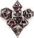 D&D Dice, Dungeons and Dragons HNCCESG Metal Dice Set for RPG MTG Table Games (Dragon Silver Bloodstained)