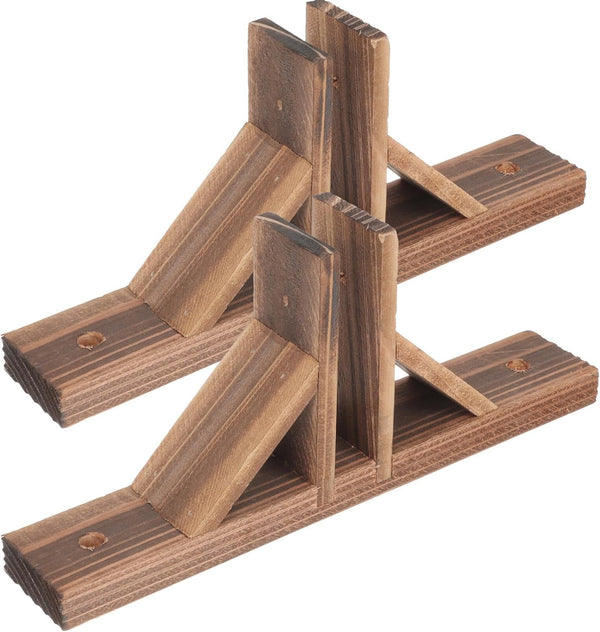 BESPORTBLE Freestanding Pet Gate Support Feet: 2pcs Wooden Folding Screen Holder for Room Divider, Triangle Bracket
