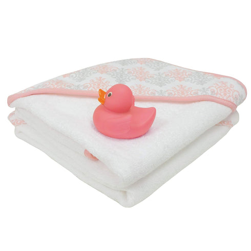 2 pack Set Baby Hooded Towel - Pink Trim