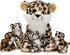 MorisMos 5Pcs Cheetah Stuffed Animal, 14 Inch Cheetah Mommy with 4 Baby,