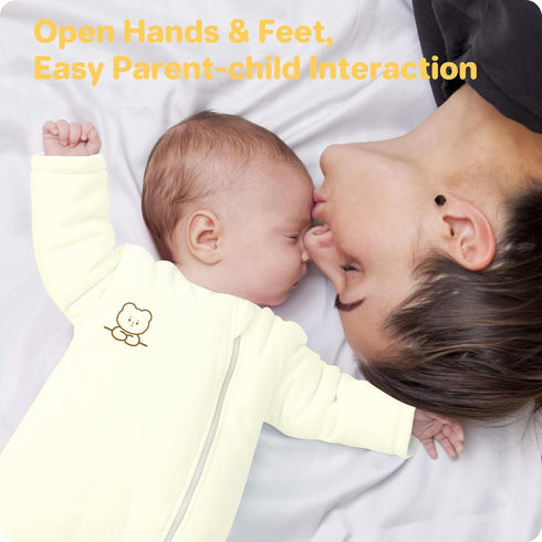 3-6 2.5 Premium Cotton Baby Sleep Sacks with Legs Winter Months Tog, Ultra Soft Wearable Blanket Sleeping Bag Sack Easy