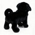TUKVESZE 12 inch Black Pug Dog Stuffed Animal, Pug Dog Plush Toy Lifelike Dog Stuffed Animals for Girls and Boys