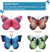 zhidiloveyou Kawaii Butterfly Stuffed Animal Plush Toy, Blue Butterfly Pillow Gift, 16×12 inch