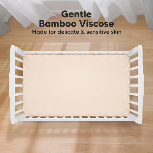 2-Pack 52x28 Cozy KeaBabies Baby Crib Sheets for Boys, Girls - Viscose Derived from Bamboo Toddler Bed Sheets Neutral
