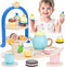 Wooden Tea Sets for Toddlers 3-5, Princess Tea Party Set for Little