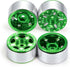 RC-Hub 4Pcs Aluminum Alloy 1.0" Micro Beadlock Wheels for 1/24 Axial SCX24, 90081, AXI00001, AXI00002 (Green)